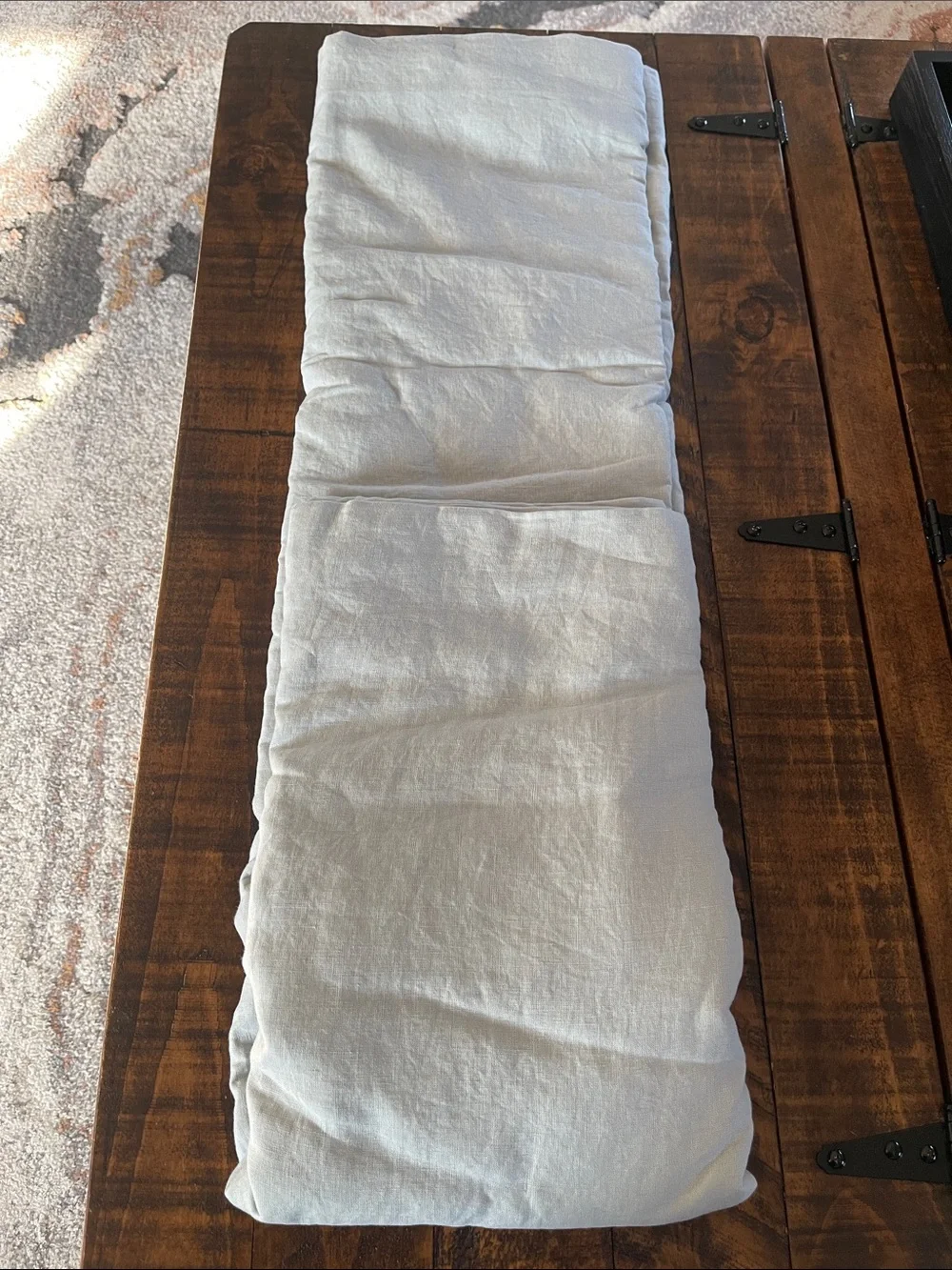 NWOT Quince European Linen 1 Piece Duvet Cover, Full/Queen (Mist)